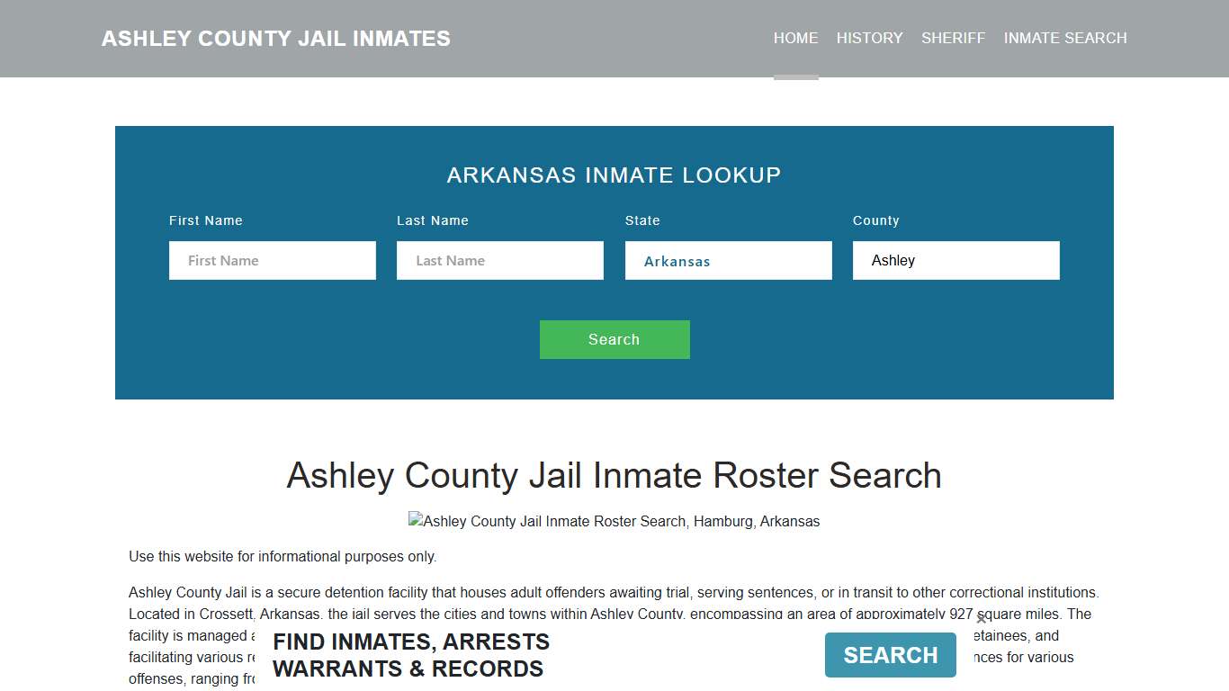 Ashley County Jail Inmate Roster Lookup, Hamburg, AR